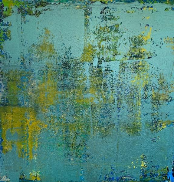Turquoise #1 36 x 36 : Shades of Turquoise : click above : Sheryl Denbo - Sculptural Paintings