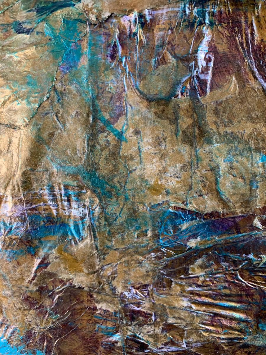 Turquoise #4 36 x 48 : Shades of Turquoise : click above : Sheryl Denbo - Sculptural Paintings