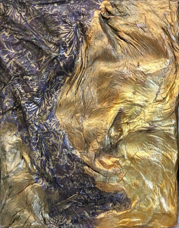 Gold Leaf #6 16 x 24 : Gold Leaf : click above : Sheryl Denbo - Sculptural Paintings